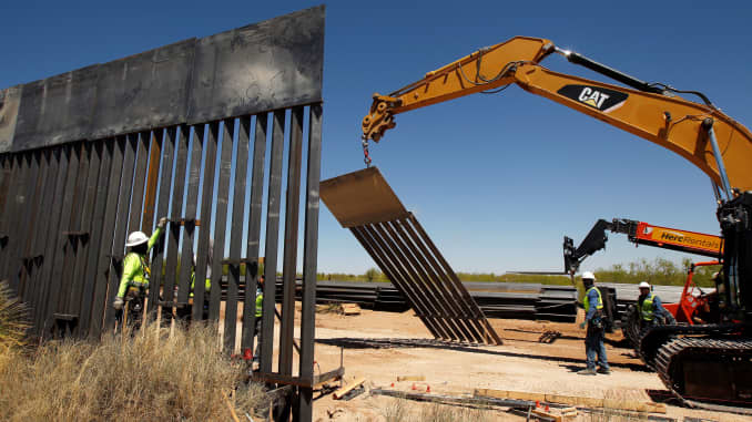 Border wall construction accelerated