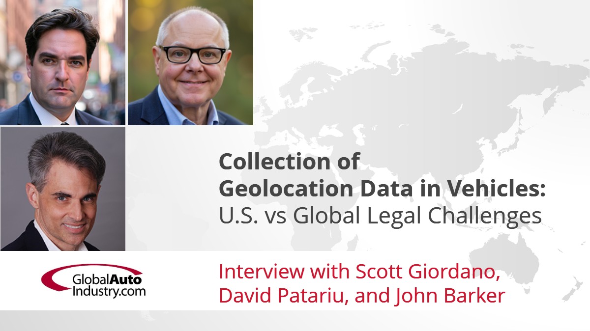 Collection of Geolocation Data in Vehicles: US v Global Legal Challenges